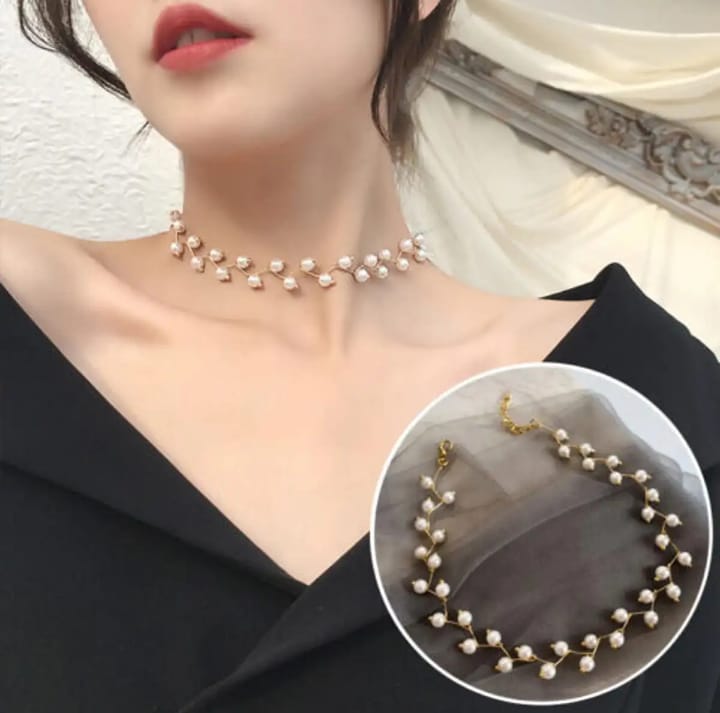 Zig Zag Black Choker With Earrings
