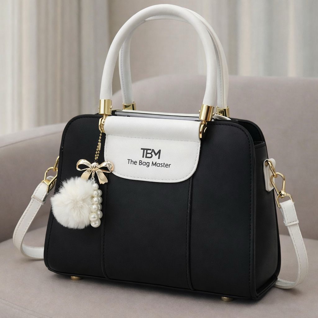 TBM The Bag Master Luxury Handbag – Elegant Two-Tone Designer Tote for Women (Mustard)