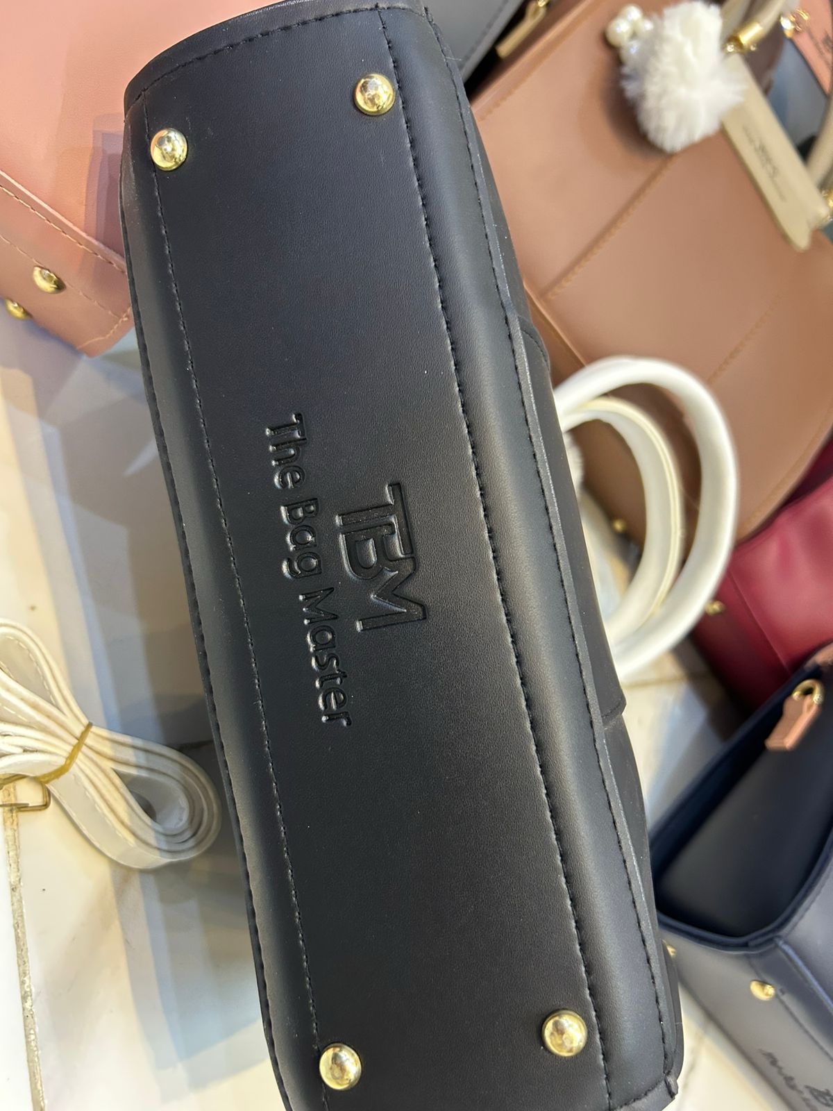 TBM The Bag Master Luxury Handbag – Elegant Two-Tone Designer Tote for Women (Mustard)